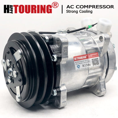 Compresseur de climatisation New FOR Sanden SD7H15 7863 7867 8024 8031 8062 12V Air Conditioner Compressor SD7H15 4663 4779 6036 8104 8258 132mm AA PV2 12V